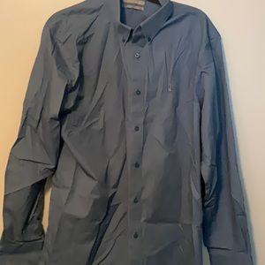 Nordstrom Mens Blue Dress shirt XL Traditional fit Wrinkle Free Smartcare